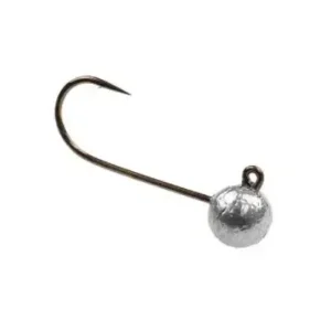 A silver ball with a black handle and a hook.