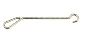 Metal hook designed for securing objects.