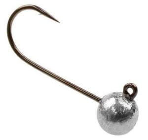 A silver ball with a hook on top of it.