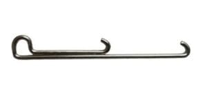 Metal hook with two bent ends.